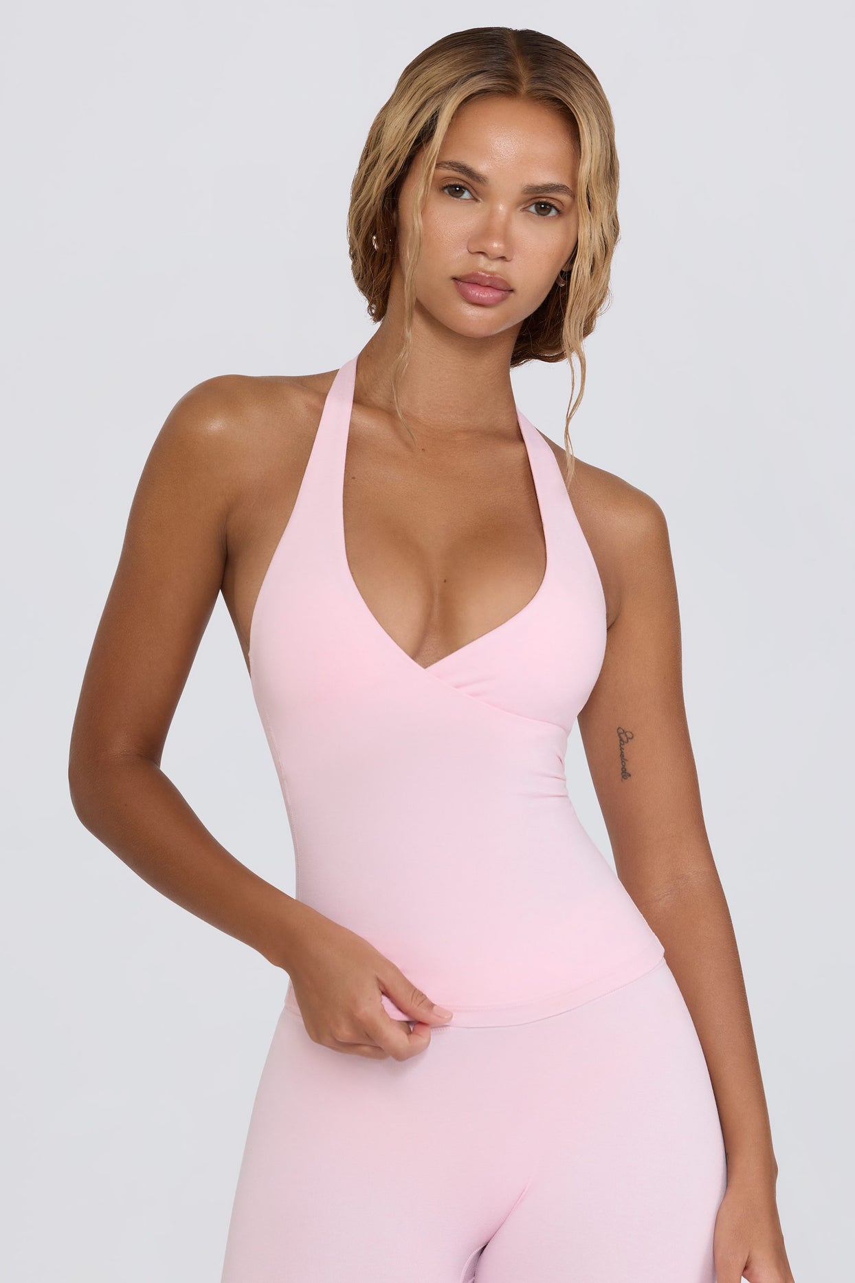 Halterneck Open-Back Tank Top in Bloom - 1