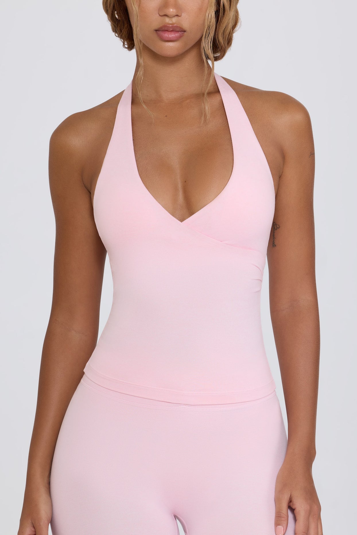 Halterneck Open-Back Tank Top in Bloom - 4