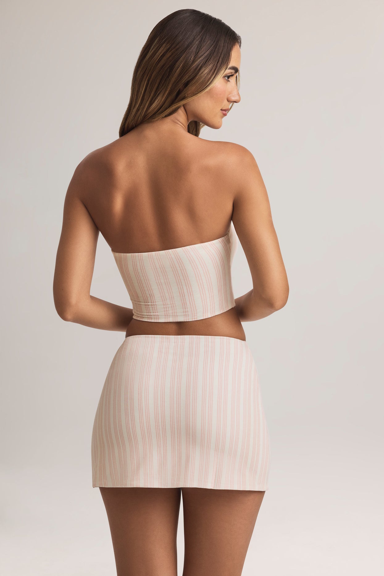 Modal Mid-Rise A-Line Mini Skirt in Stripe Print - 3