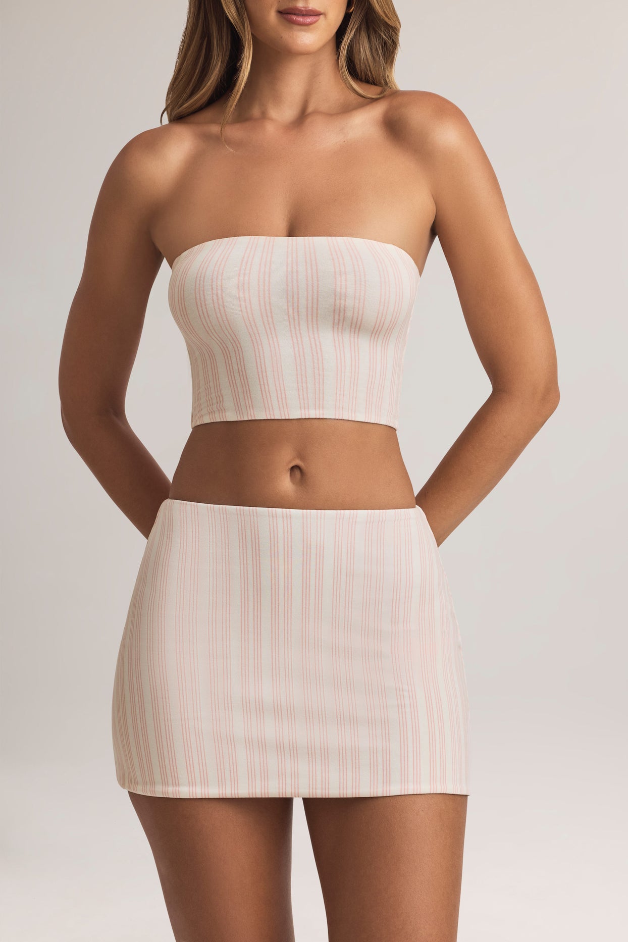 Modal Mid-Rise A-Line Mini Skirt in Stripe Print - 4