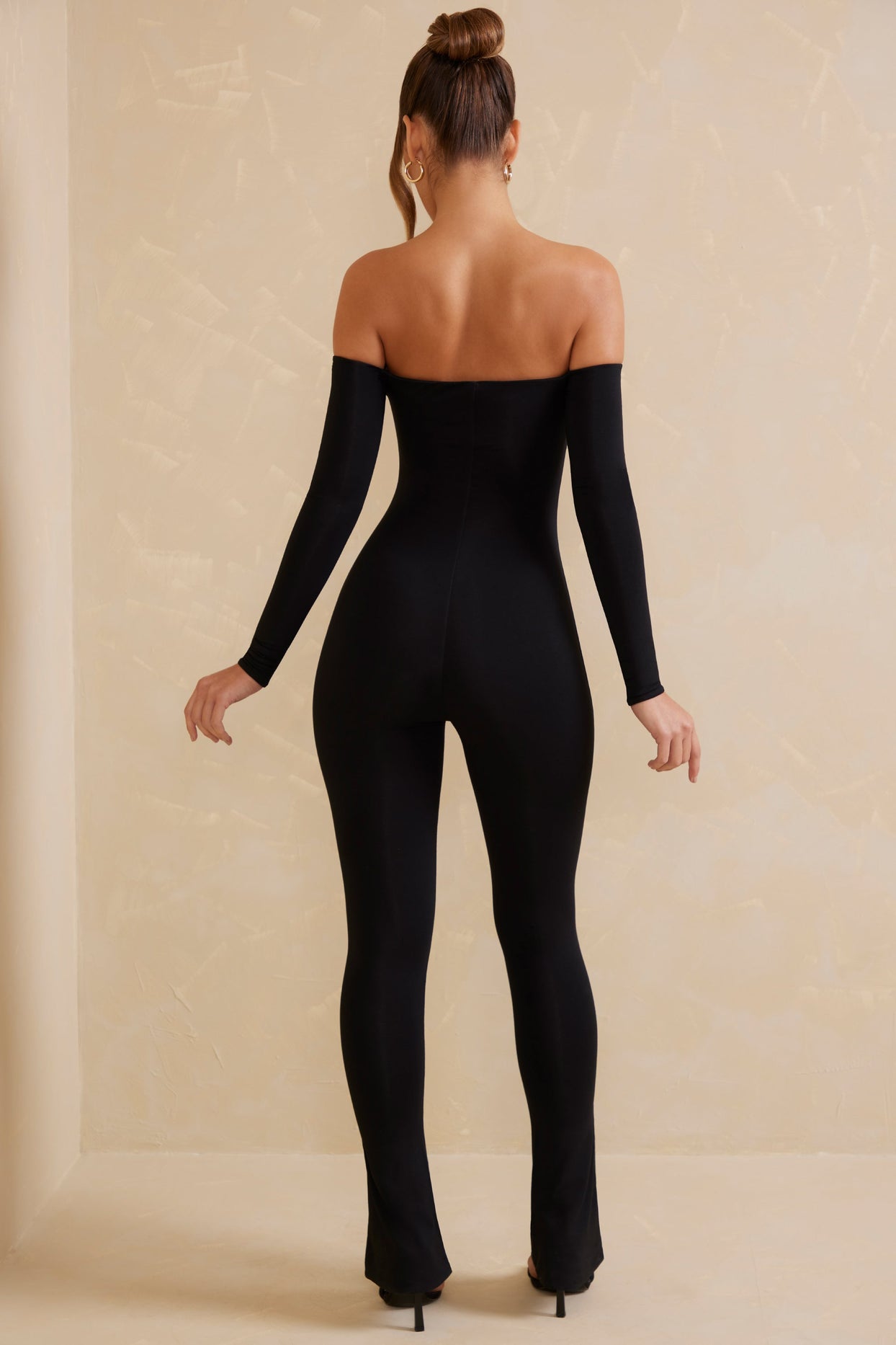Tall Off The Shoulder Jumpsuit in Black