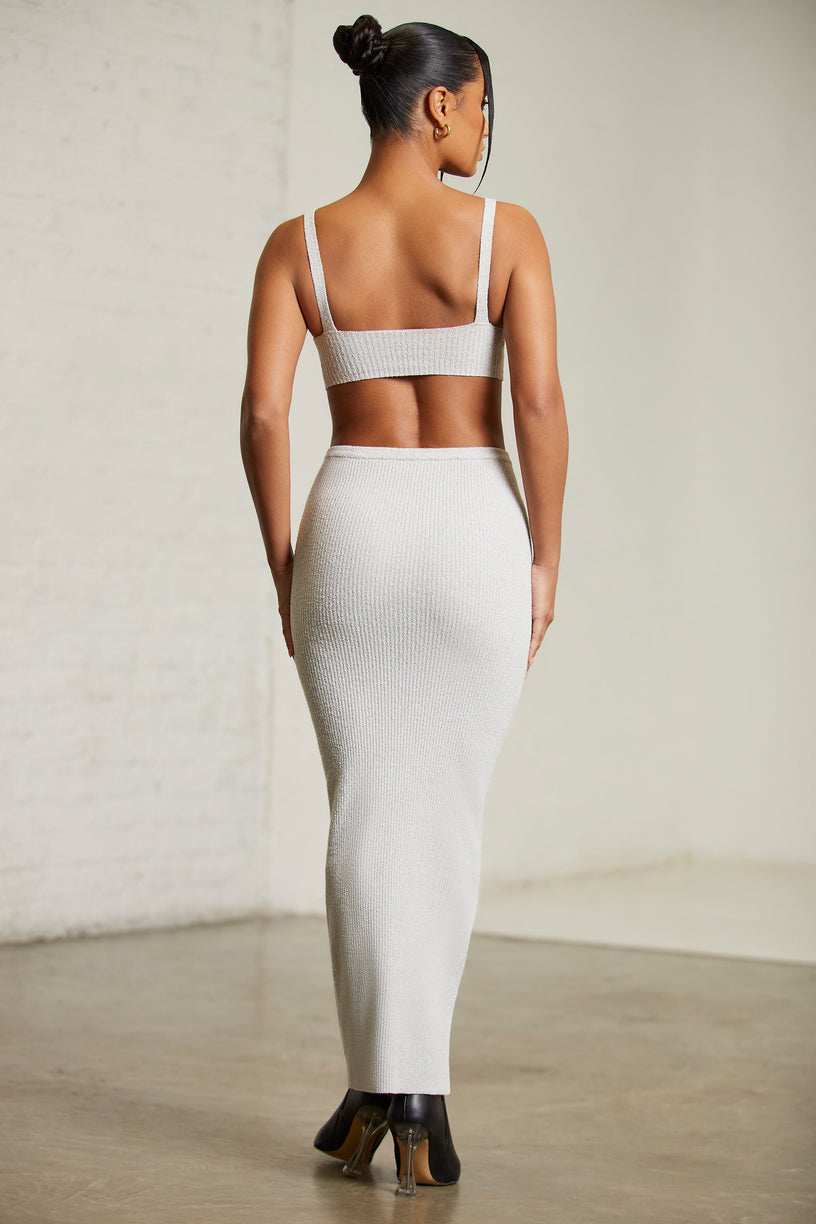 Low Rise Maxi Skirt in Grey - 2