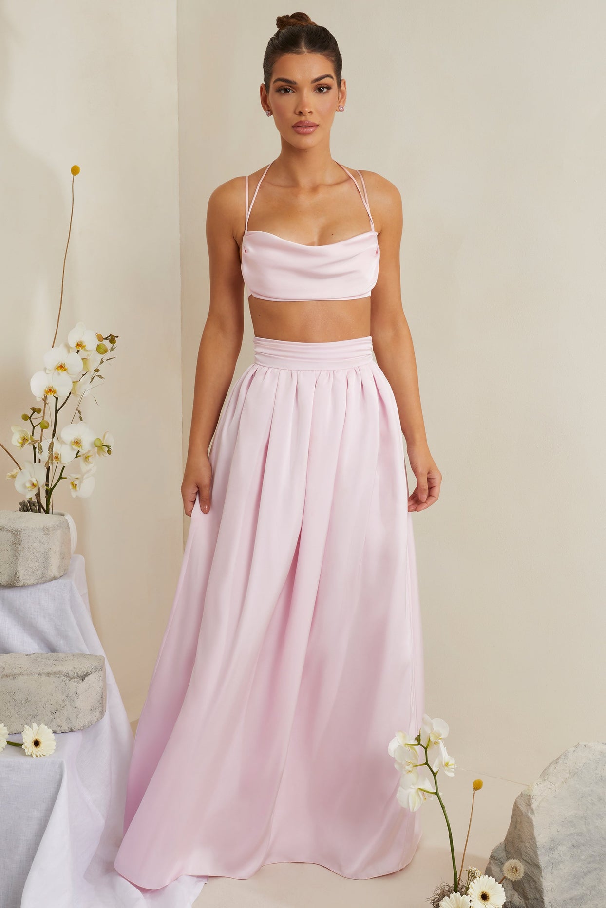 If You Pleats Blush Pink Pleated Maxi Skirt