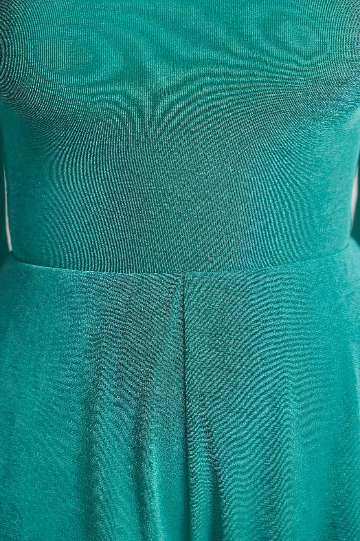 Textured Jersey Asymmetric Cut Out Back Playsuit in Teal