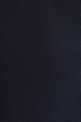 Ribbed Modal Long Sleeve Bodysuit in Black