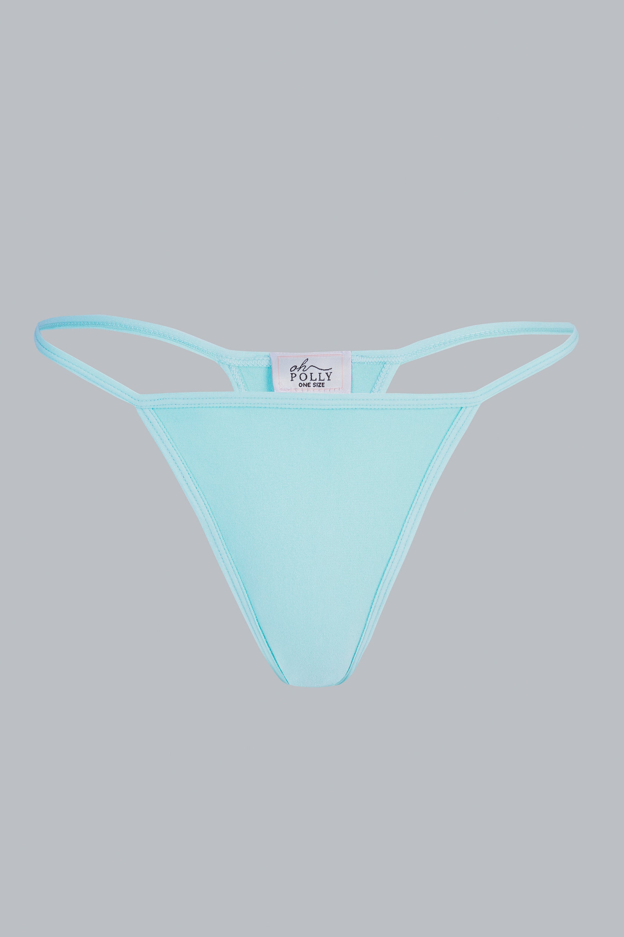 Mid-Rise Seamless Thong in Ice Blue