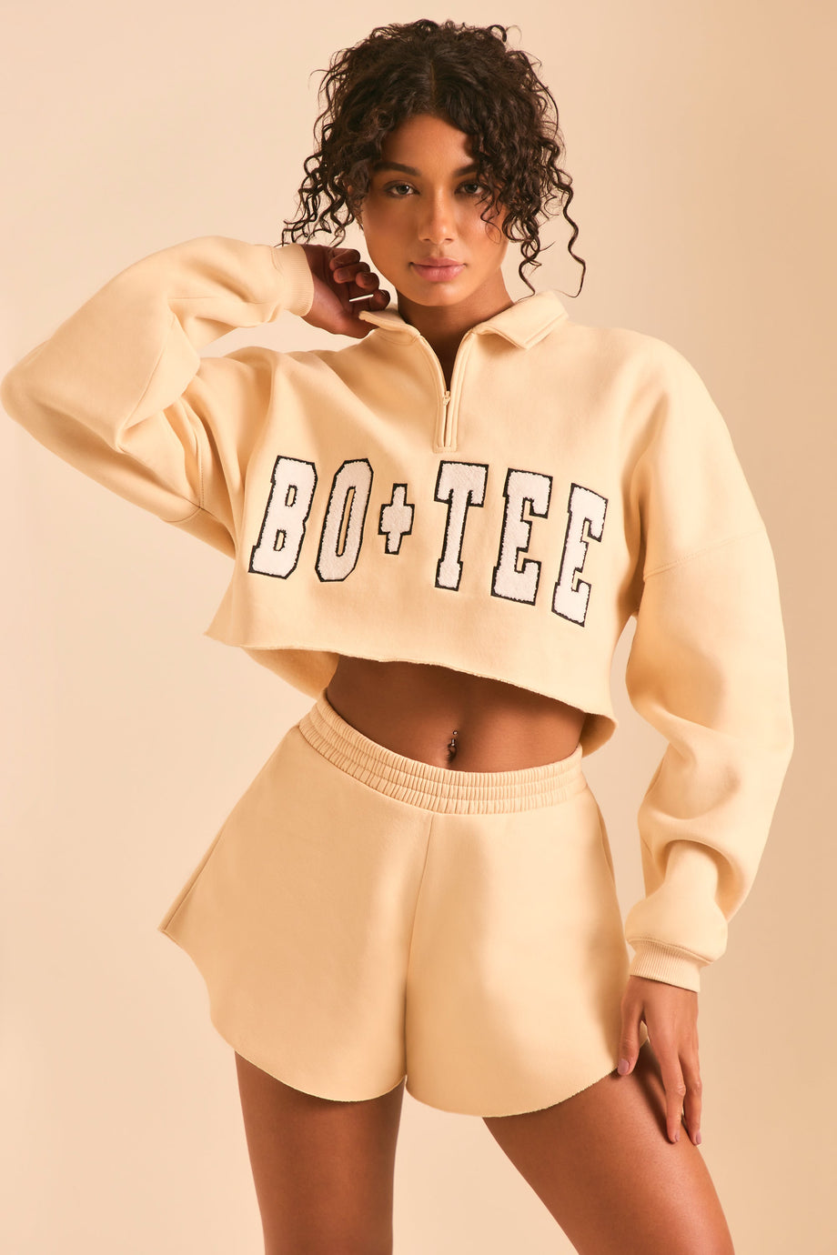 Flippy Sweat Shorts in Sand - 1