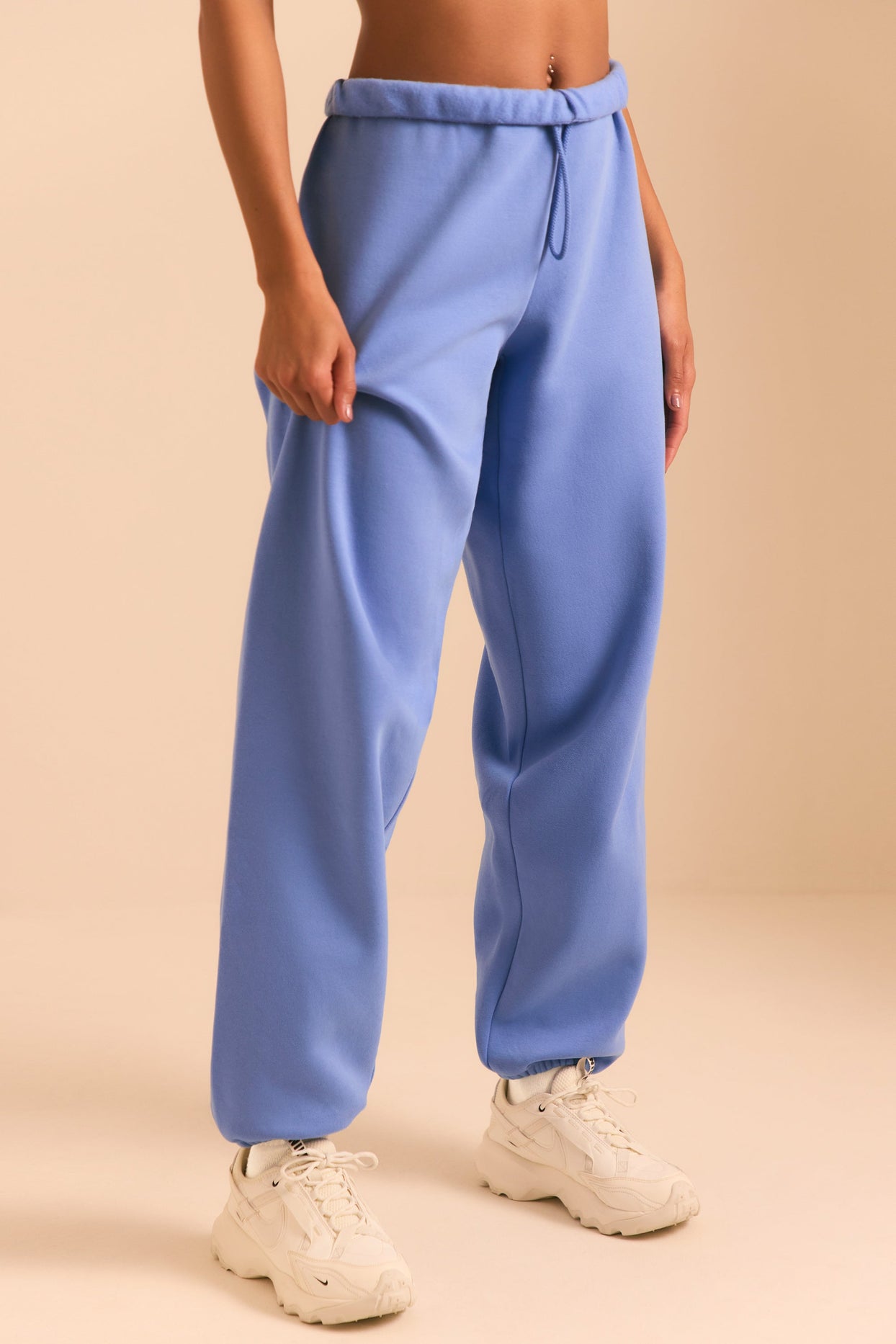 Relaxed Fit Joggers in Cerulean Blue