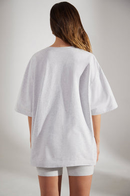 Society Oversized Short Sleeve T-Shirt in Heather Oat