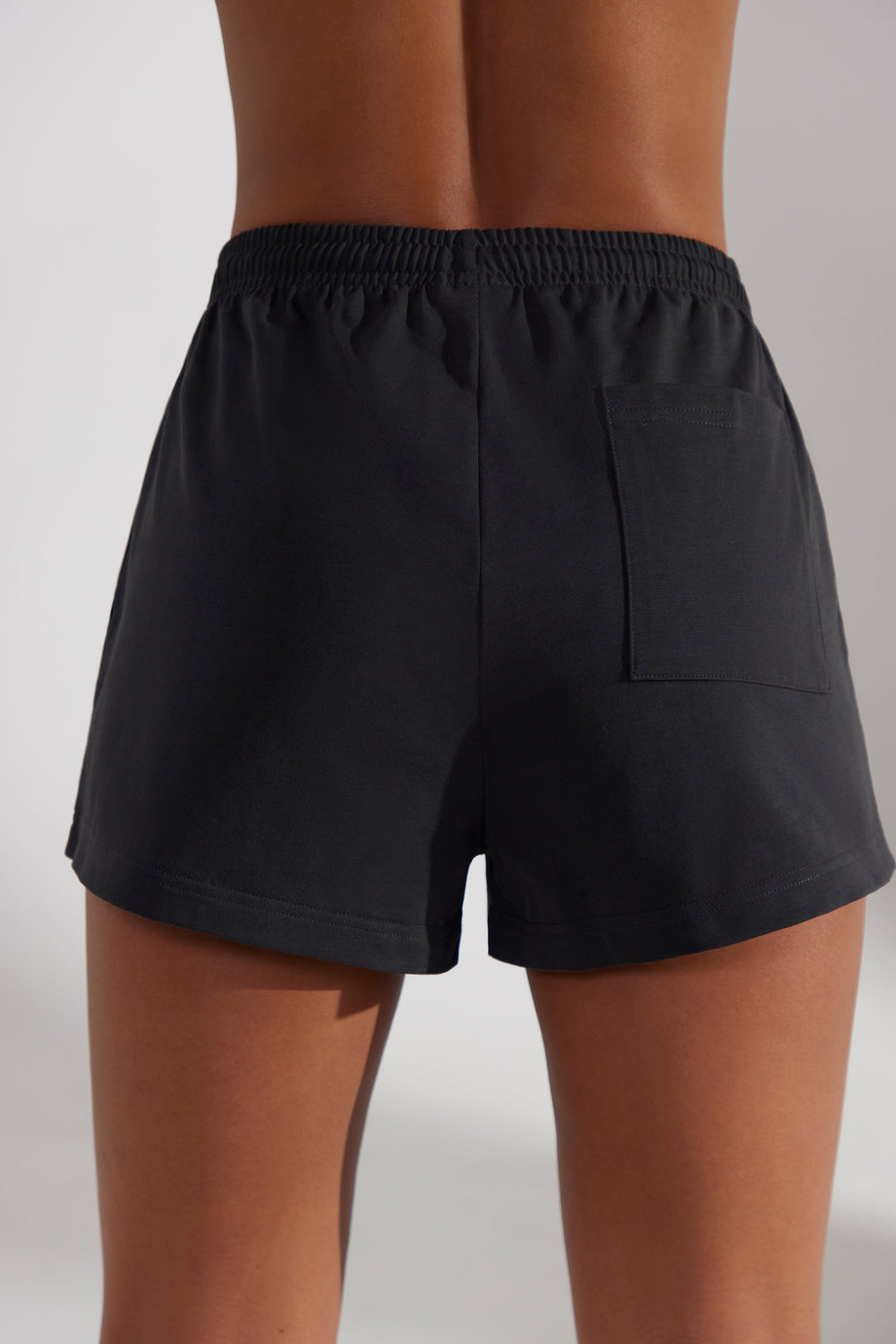 Straight Sweat Shorts in Black - 2
