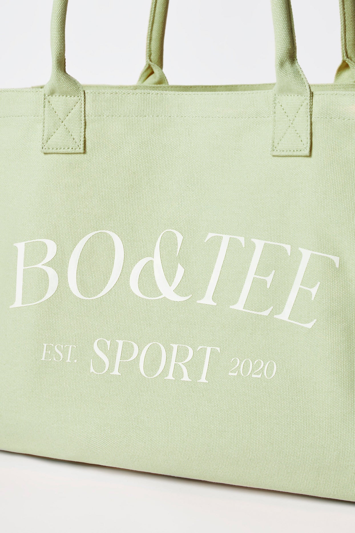 Large Canvas Tote Bag in Lime Green