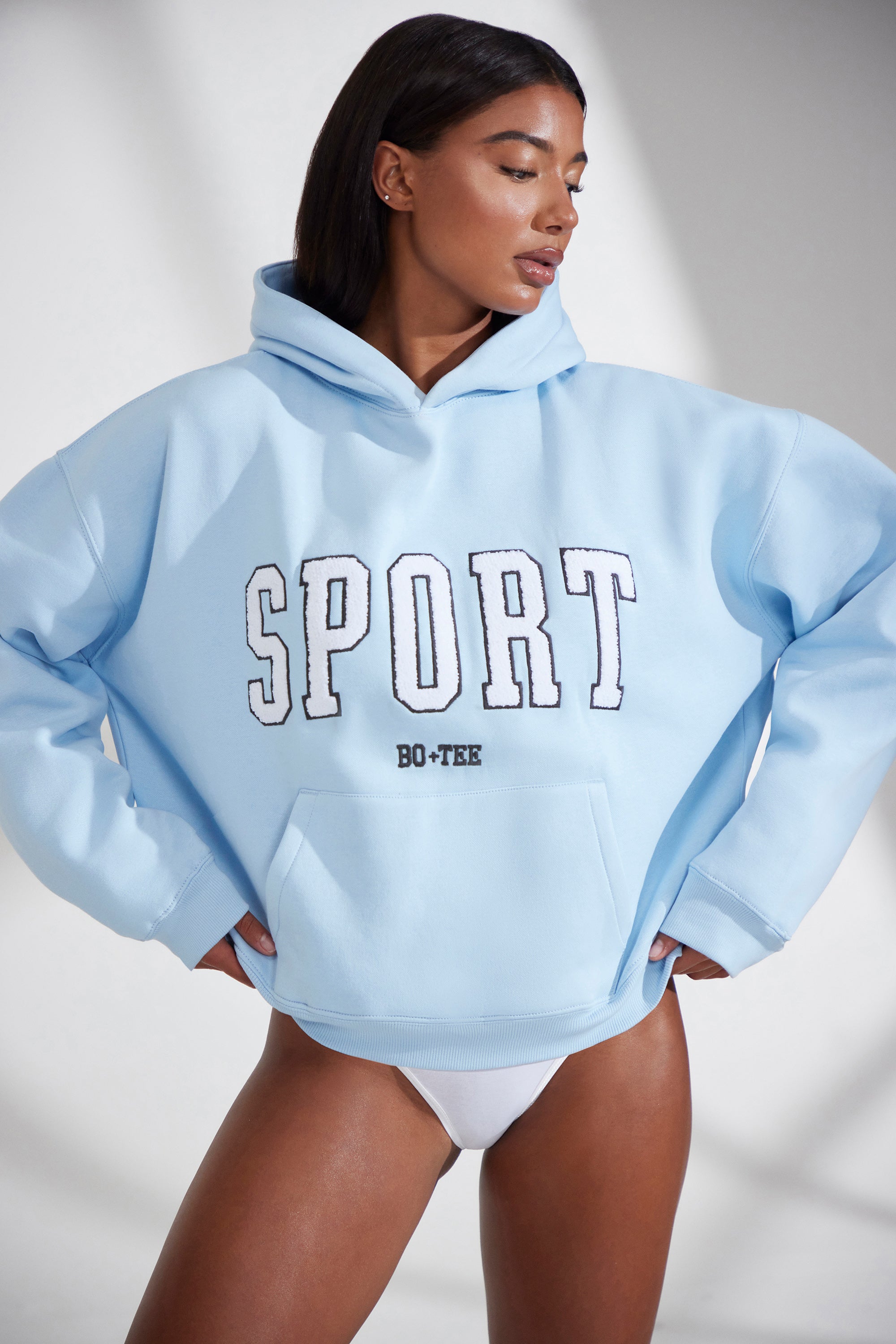 Baby blue sale oversized hoodie