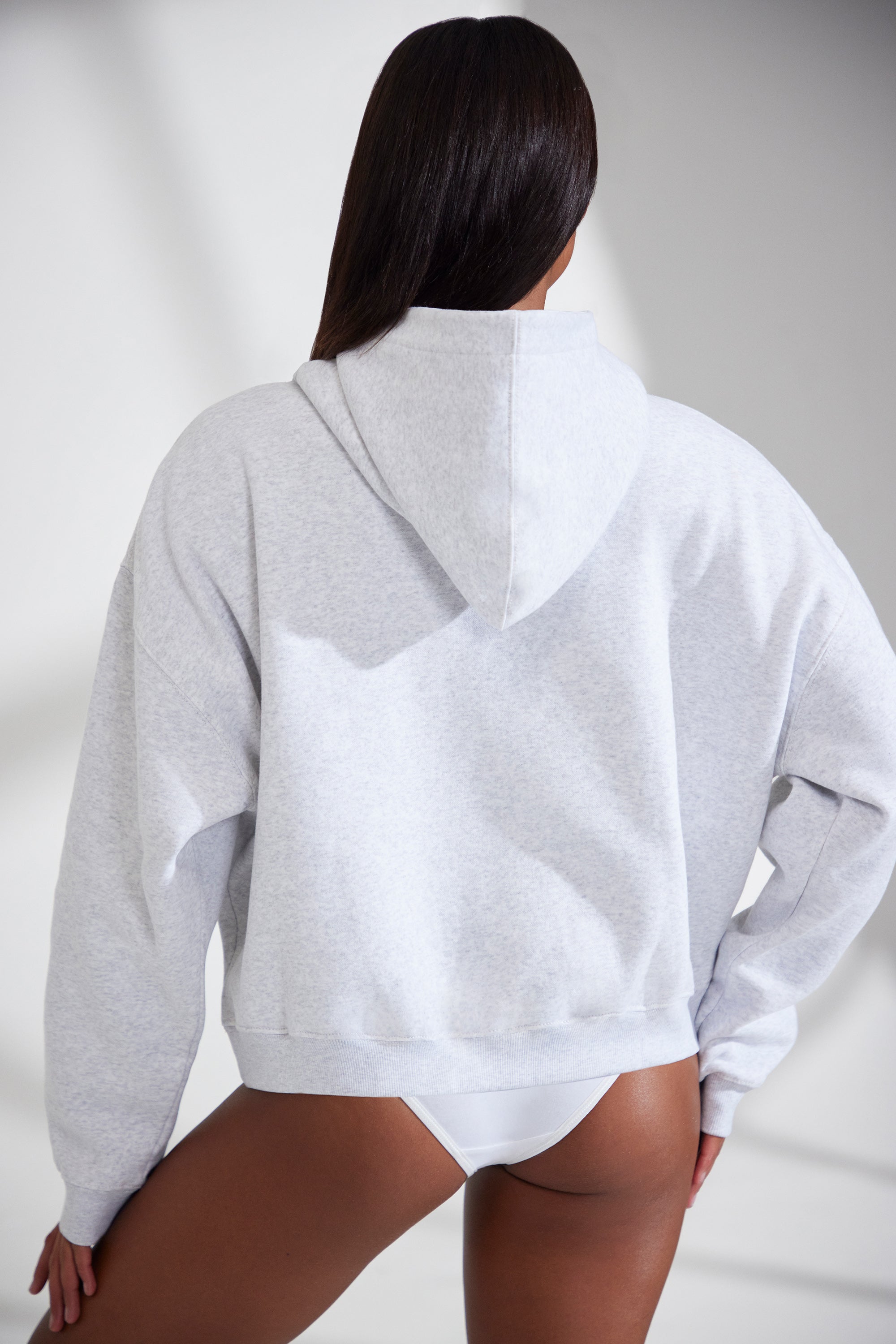 Grey hooded sale jumper