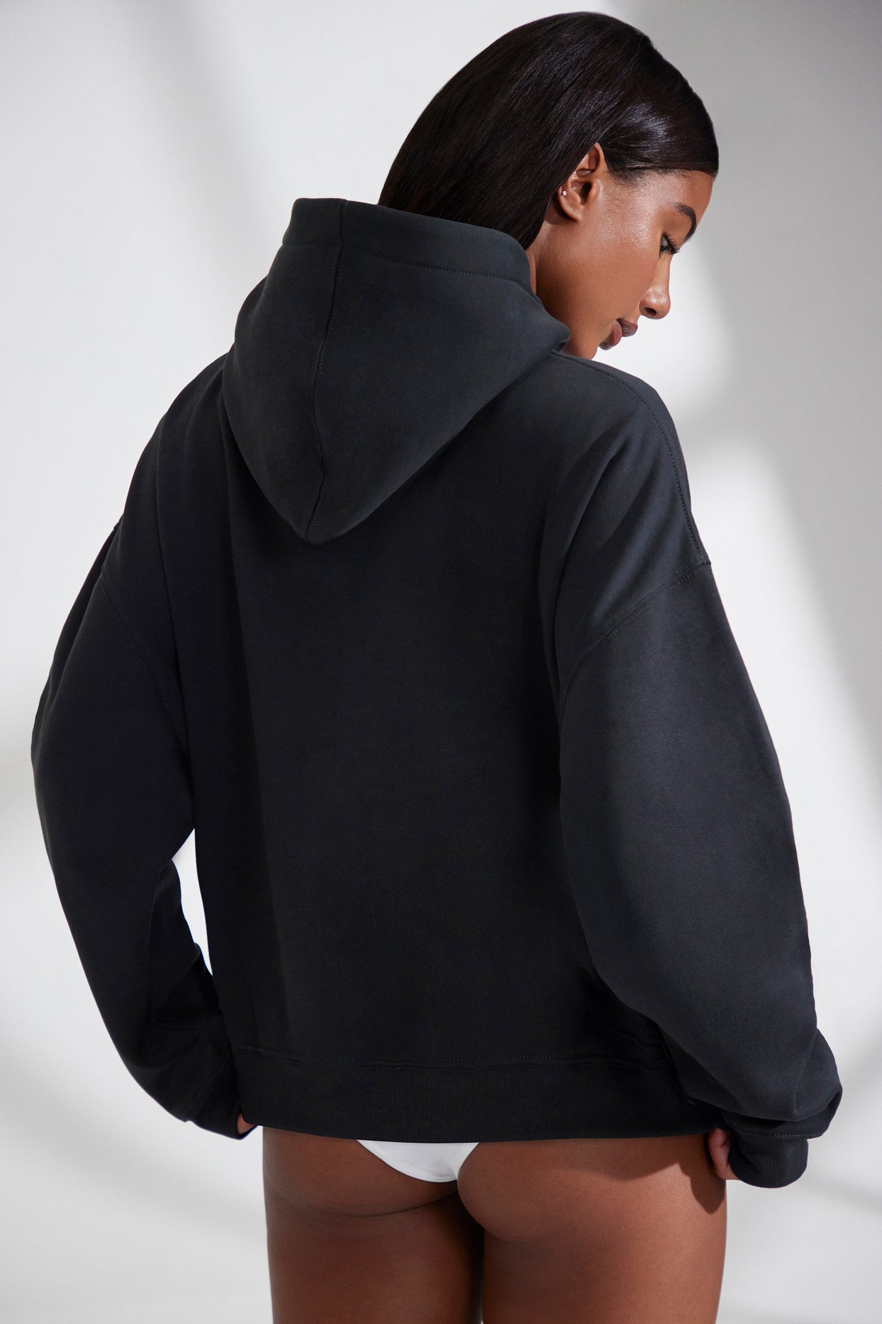 Oversized Hooded Sweatshirt in Black
