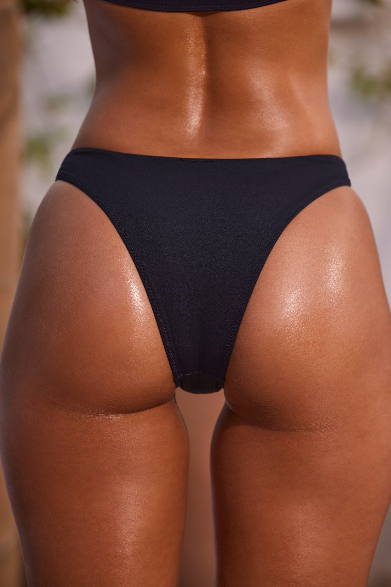 Lucky Brand BLACK Coastal Palms Hipster Bikini Swim Brazil